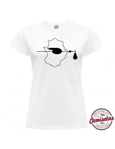 Camiseta "Extremadura Cigueña" de mujer by SILOZ *CAMISETAS CREATIVAS*