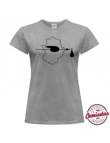 Camiseta "Extremadura Cigueña" de mujer by SILOZ *CAMISETAS CREATIVAS*