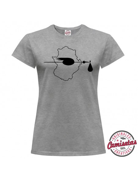 Camiseta "Extremadura Cigueña" de mujer by SILOZ *CAMISETAS CREATIVAS*