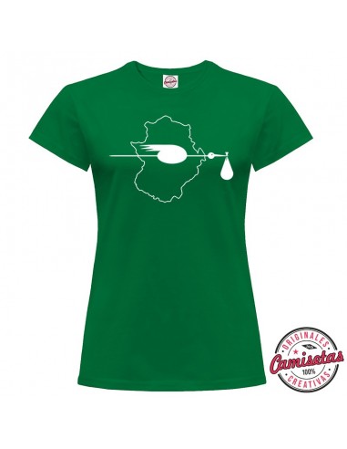 Camiseta "Extremadura Cigueña" de mujer by SILOZ *CAMISETAS CREATIVAS*