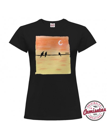 Camiseta "Birds" de mujer by MERYnPARIS *CAMISETAS CREATIVAS*