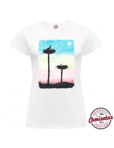 Camiseta "Stork" de mujer by MERYnPARIS *CAMISETAS CREATIVAS*