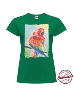 Camiseta "Parrot" de mujer by MERYnPARIS *CAMISETAS CREATIVAS*