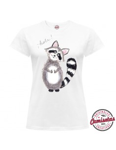 Camiseta "Mapache" de mujer by MERYnPARIS *CAMISETAS CREATIVAS*