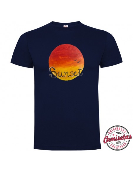 Camiseta "SUNSET" de hombre by MERYnPARIS *CAMISETAS CREATIVAS*