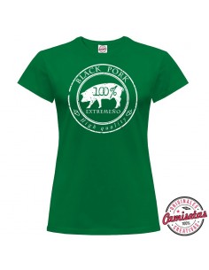 Camiseta "Black Pork" de mujer by SILOZ *CAMISETAS CREATIVAS*